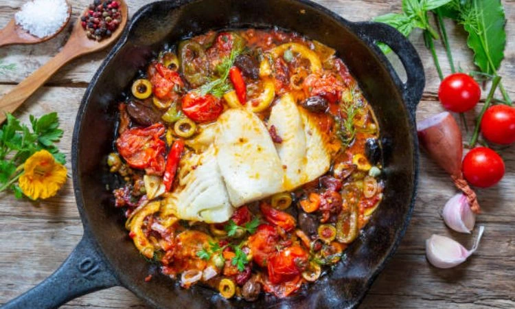 Mediterranean Baked Fish with Tomatoes and Capers