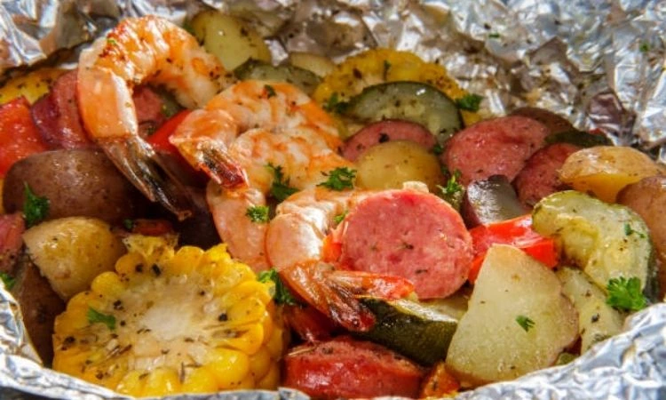 Foil Packet Sausage and Potatoes
