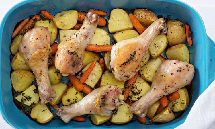 Baked Chicken and Sweet Potato Tray Bake