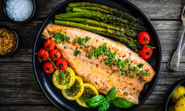 Baked Salmon with Roasted Vegetables