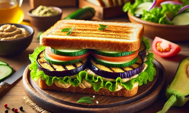 Veggie Sandwich with Creamy Eggplant