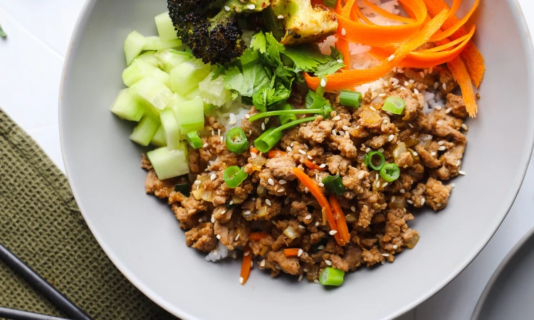 Korean-Inspired Ground Turkey Bowls