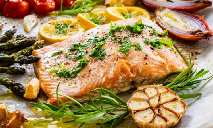 Sheet Pan Salmon with Roasted Vegetables