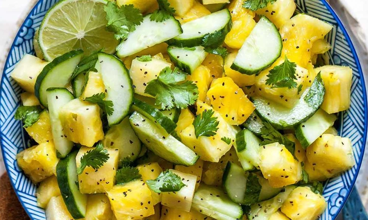 Pineapple and Cucumber Summer Salad