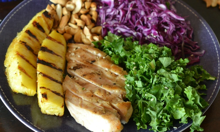 Grilled Pineapple and Chicken Salad