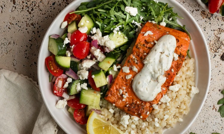 Mediterranean Salmon with Couscous