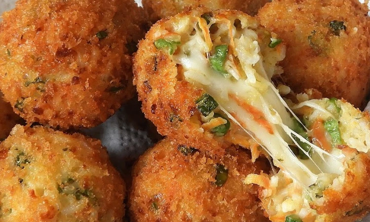 Cheese and Vegetable Rice Balls