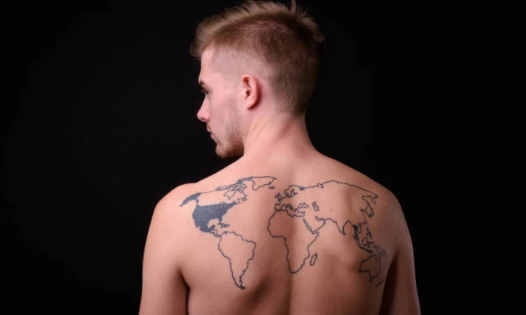 World Map tattoo