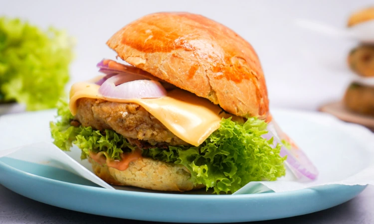 Spiced Potato Patty Burger
