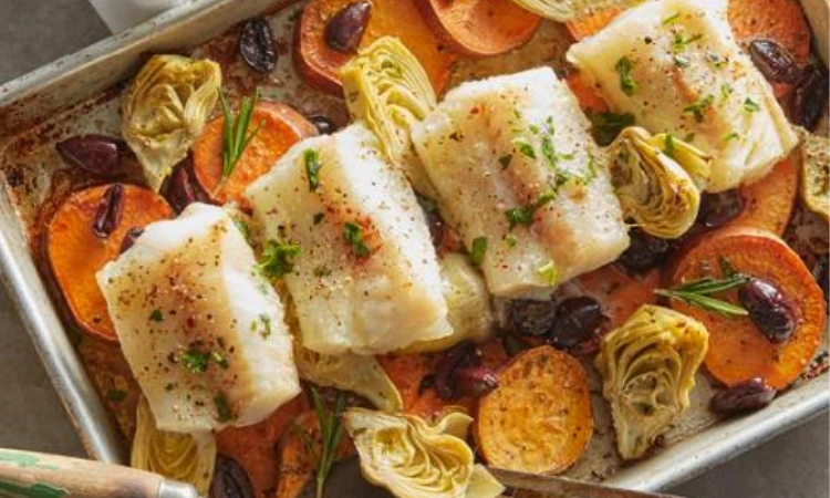 Fish Baking on a Sheet Pan
