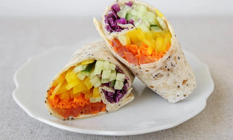 Rainbow Veggie Wraps
