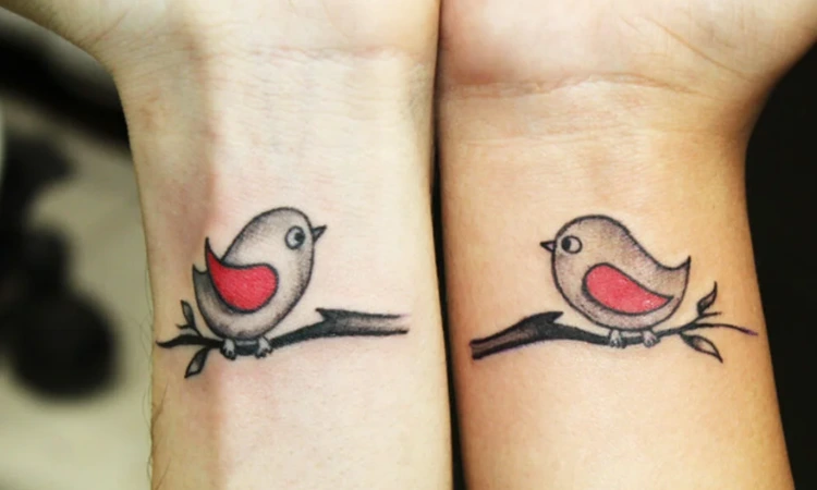 Love Birds tattoo for couples